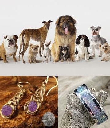 sieraden met asresten van hond